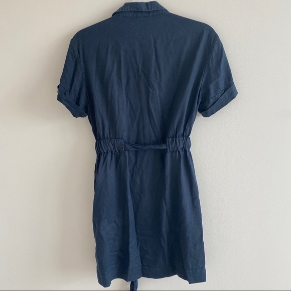 Zara Navy Blue Utility Dress - Picture 4 of 4